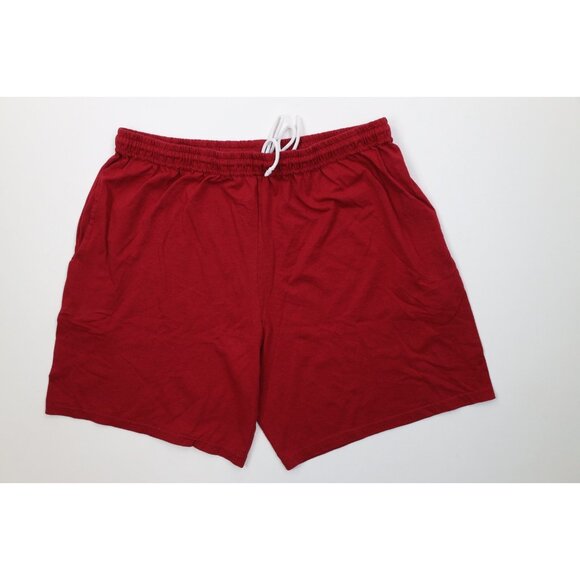Vtg Y2K Streetwear Mens XL Faded Blank Above Knee Dad Shorts Red Cotton Blend - Picture 1 of 10